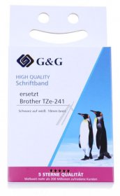 G&g Colour Cartridge - Ribbon Alternative To Tze-241, Black On White