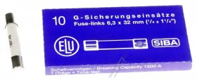 Siba Ceramic Fuse 6,3x32mm - 10a-t 189140 10 Time Lag Ceramic Fuse 32mm 10 Pack
