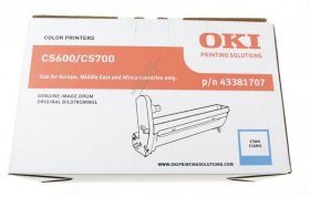 Oki Drum Assembly - 43381707 Drum Unit Cyan 20k