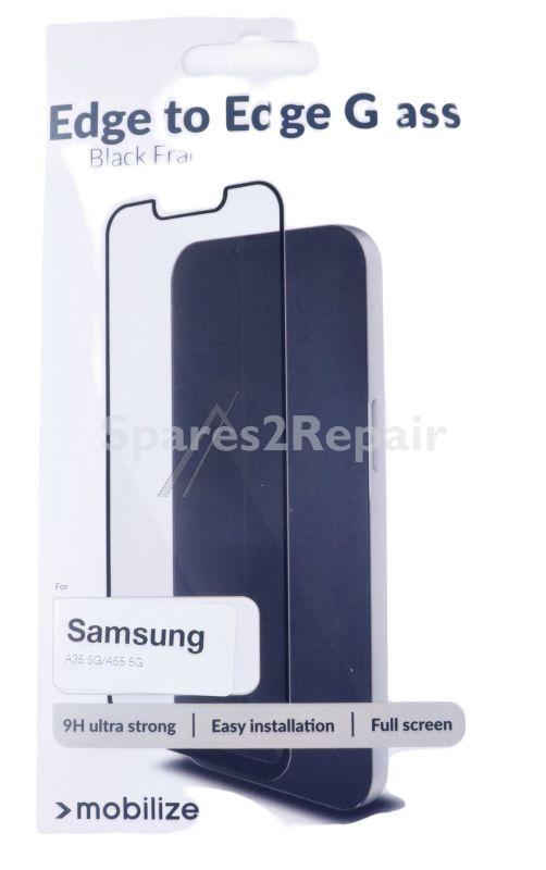 Mobilize Display Protective Film - 57535 Mobilize Glass Screen Protector Black Frame Samsung Galaxy A35 5g-a55 5g