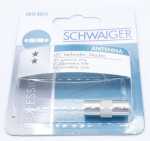 Schwaiger Coaxial Adaptor - Koax Doppelstecker, Silber