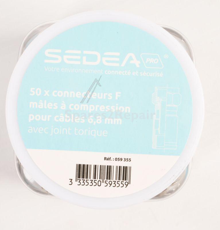 Sedea Coax Plug/f-socket - 058196 F-adapter F-socket To Iec Plug 25 Pieces