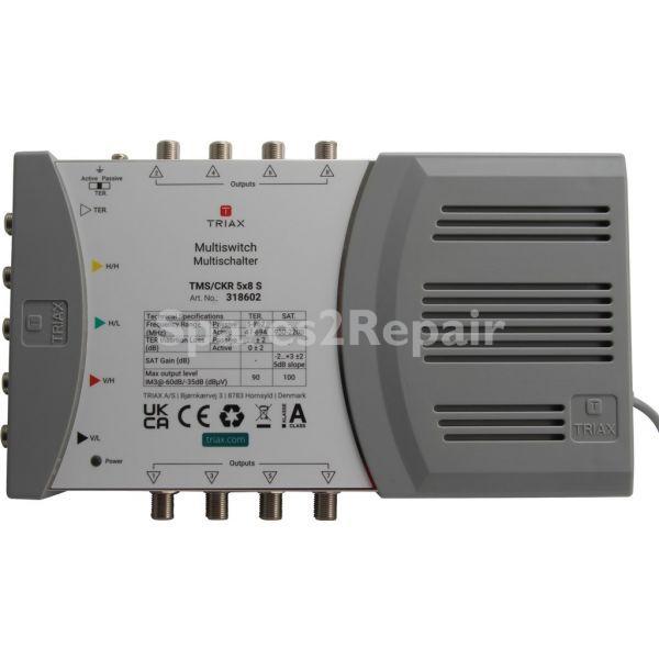 Triax Multi Switch - Tms-ckr 5x8 S 318602 Multiswitch With 5 Inputs And 8 Outputs