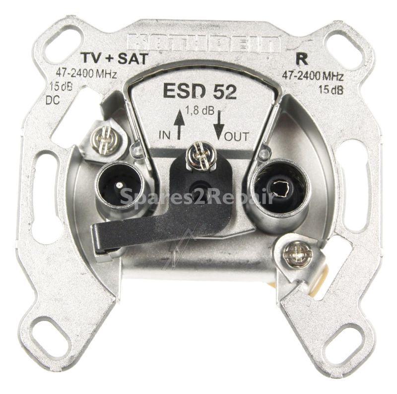 Kathrein Aerial Outlet Sockets - Esd 52 Durchschleifdose 2loch