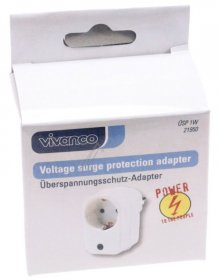 VIVANCO Excess Voltage Filter ÜSP 1W ADAPTER DE SÉCURITÉ KISI,BLANC 21950