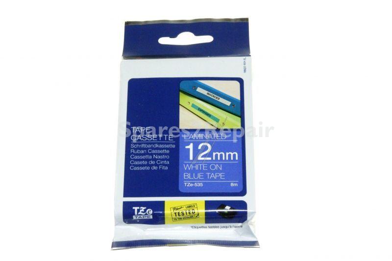 Brother Colour Cartridge - Tze-535 Brother Label Tape White-blue 12mm-8m