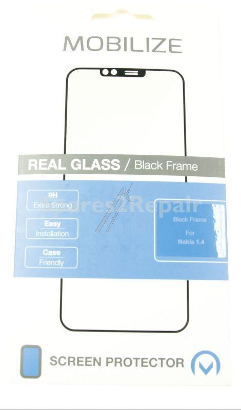 Mobilize Display Protective Plastic Film - Suitable For Mobilize Glass Screen Protector - Black Frame - Nokia 1.4