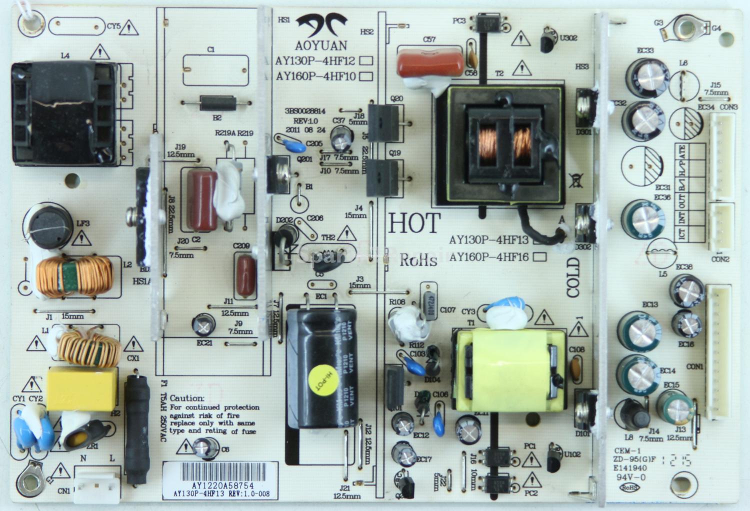 Akura APLD2YR32H1TFD - PSU - AY130P-4HF13 - REV:1.0-008 - 3BS0028814 - REV:1.0