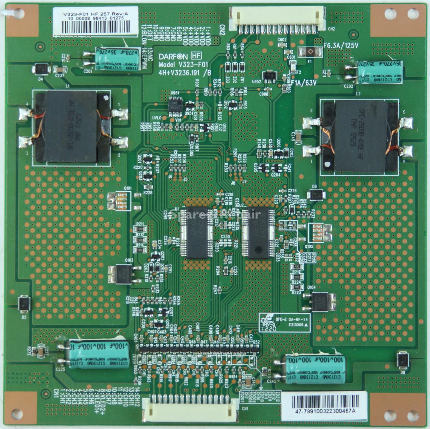 Baird TI4603BC - LED Driver Board - V323-F01 HF - Rev:A - 4H+V3236.191 /B - 47-78910032230 - 10 00008 98413