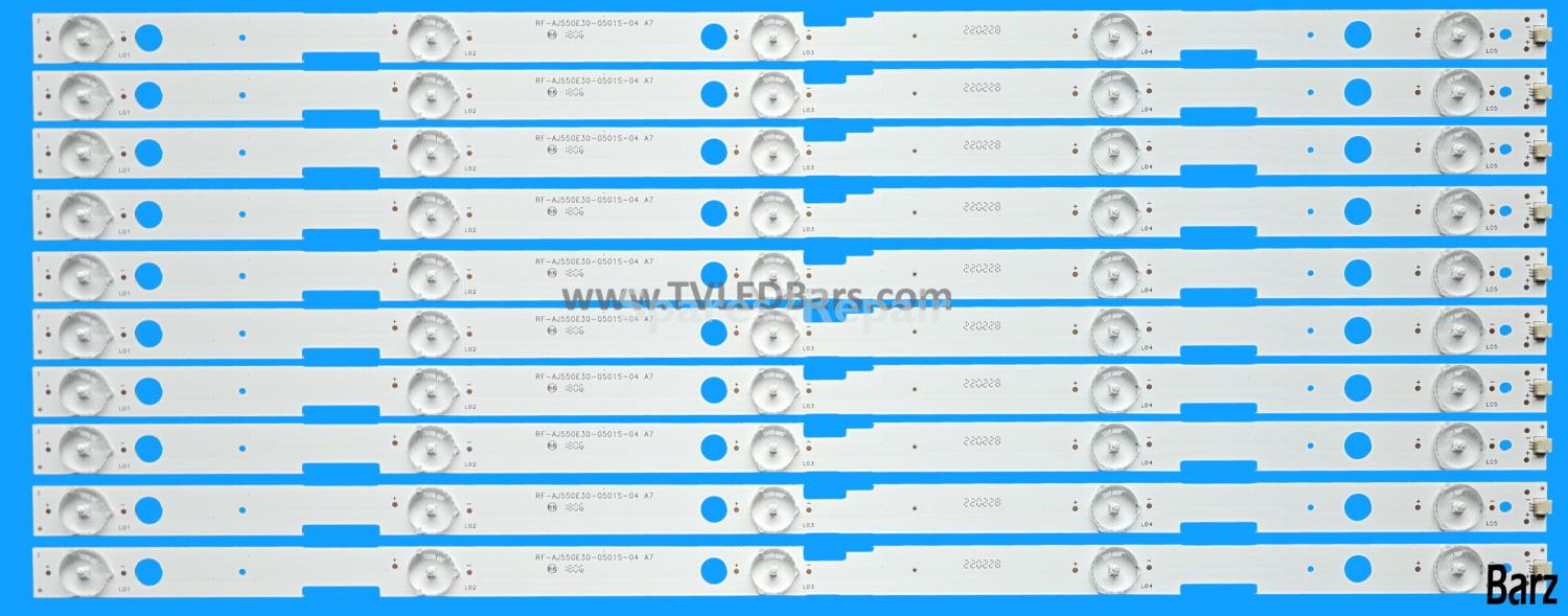 Barz LED Backlight Array Sharp LC-55UI7352K LC-55UI7252K LC-55CUG8052K 55" HOV55182-07Y HOV55193-02Y RF-AJ550E30-0501S-04 10pcs
