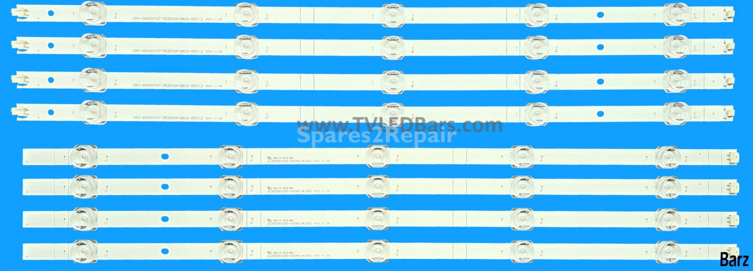 Barz LED Backlight Array Hisense R55B7120UK HD550V1U51-T0L2B1 CRH-BX55V1U713030T04108CS-REV1.2 4/8pcs