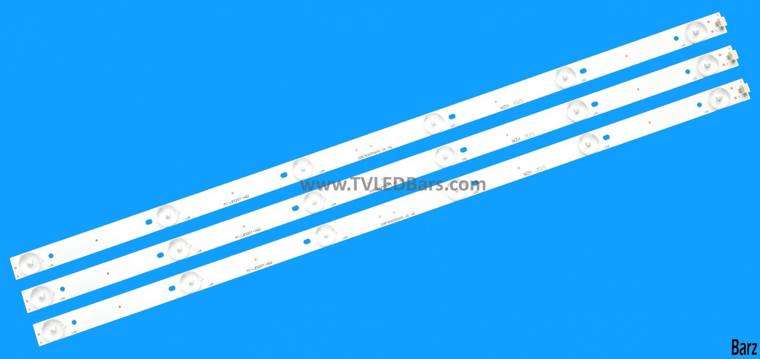 Barz LED Backlight Array Blaupunkt 32/146I-GB-5B-HKUP-UK 32" LVW320SSDX E2 V2 4C-LB320T-YHA TCL-0DM-32-0D30mm-3x6 3pcs