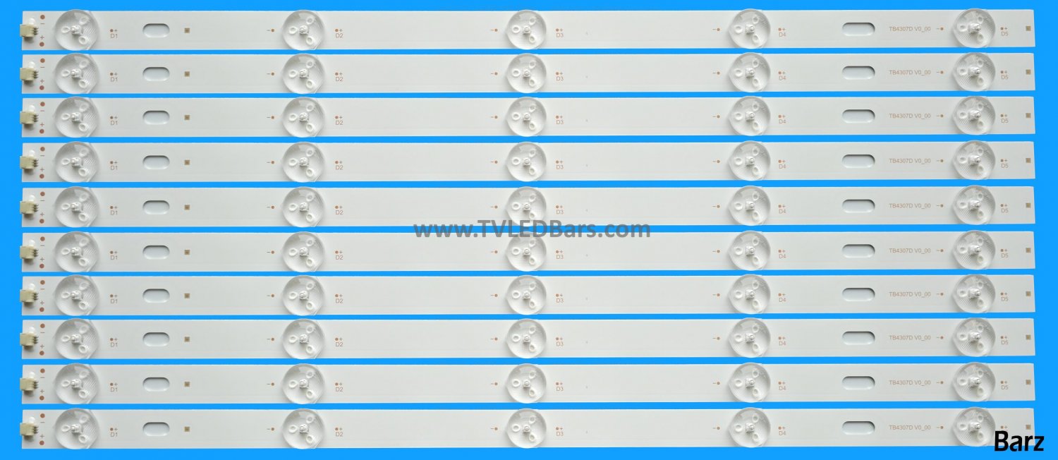 Barz LED Backlight Array Makvision / Wei-Ya MT43W-26723 MT43W-267C3 MT43W-861A3 Monitor used in Various Gaming Machines / Raw Thrills 95.43T01.000 P430HVN01.4 10pcs