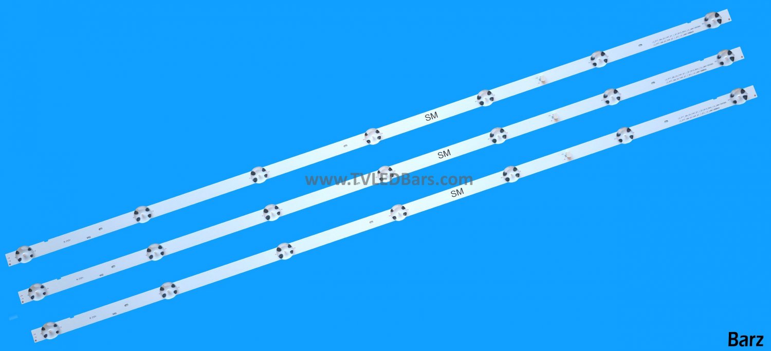 Barz LED Backlight Array Sony KDL-43WF663 KDL-43WF665 KDL-43WG663 KDL-43RF453 43" NS8S430CNO0101 L3-PTT-SM-D3-FAP-S7 LM41-00684A 3pcs