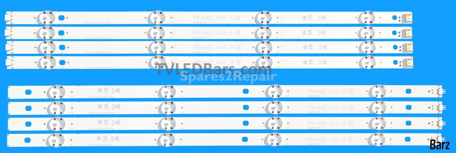 LG LED Backlight Array LG 49" HC490DGN-ABRC1 49UH65_UHD_A / B 8pcs