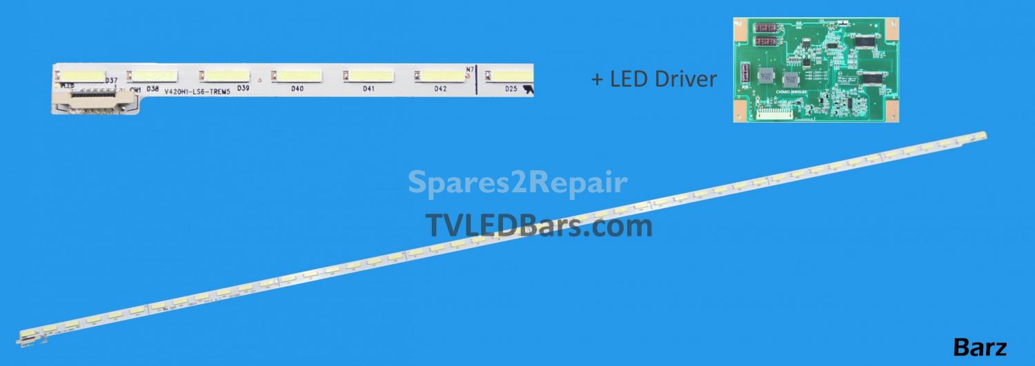 Barz LED Backlight Array +LED Driver Panasonic TX-42AS600B TX-42AS600E V420HJ2-LE6 1pc