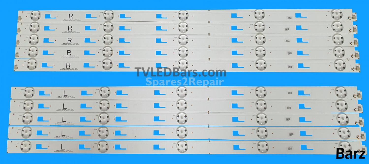 Barz LED Backlight Array Sony KD-55X8005C SYV5544 55" LSY550FN01 SVY550AH0_REV00_5LED 10pcs