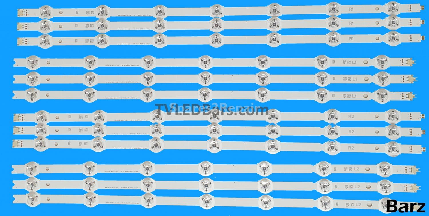 Barz LED Backlight Array Panasonic TX-55AS650B TX-55AS740B LC550DUF (VG) (F1) (F2) 55" V14 Slim DRT 6916L-1803A 1804A 1805A 1806A 12pcs