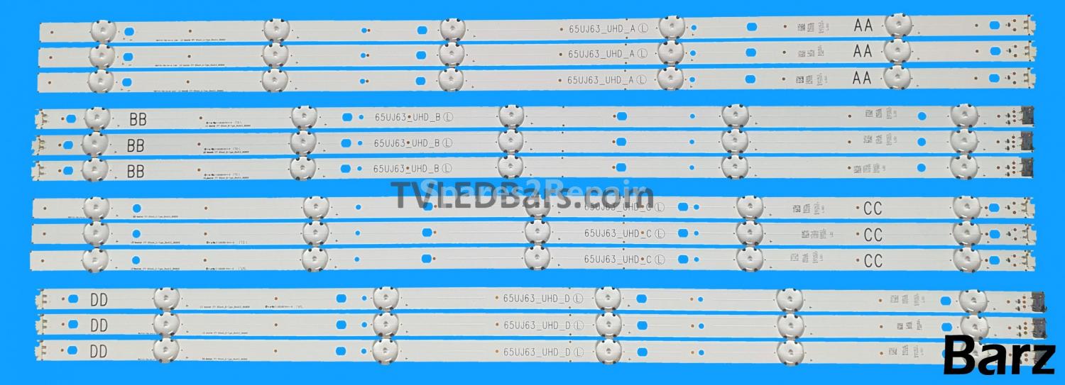 LG 65 inch Full LED Backlight Array - 65UJ63_UHD_A + 65UJ63_UHD_B + 65UJ63_UHD_C + 65UJ63_UHD_D - AGF78818401 - NC650DGE-AAFX