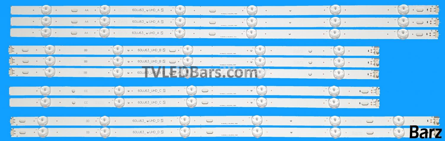 LG 60 inch Full LED Backlight Array - 60UJ63_UHD_A + 60UJ63_UHD_B + 60UJ63_UHD_C + 60UJ63_UHD_D - AGF78818201 - NC600DGE-AAFX