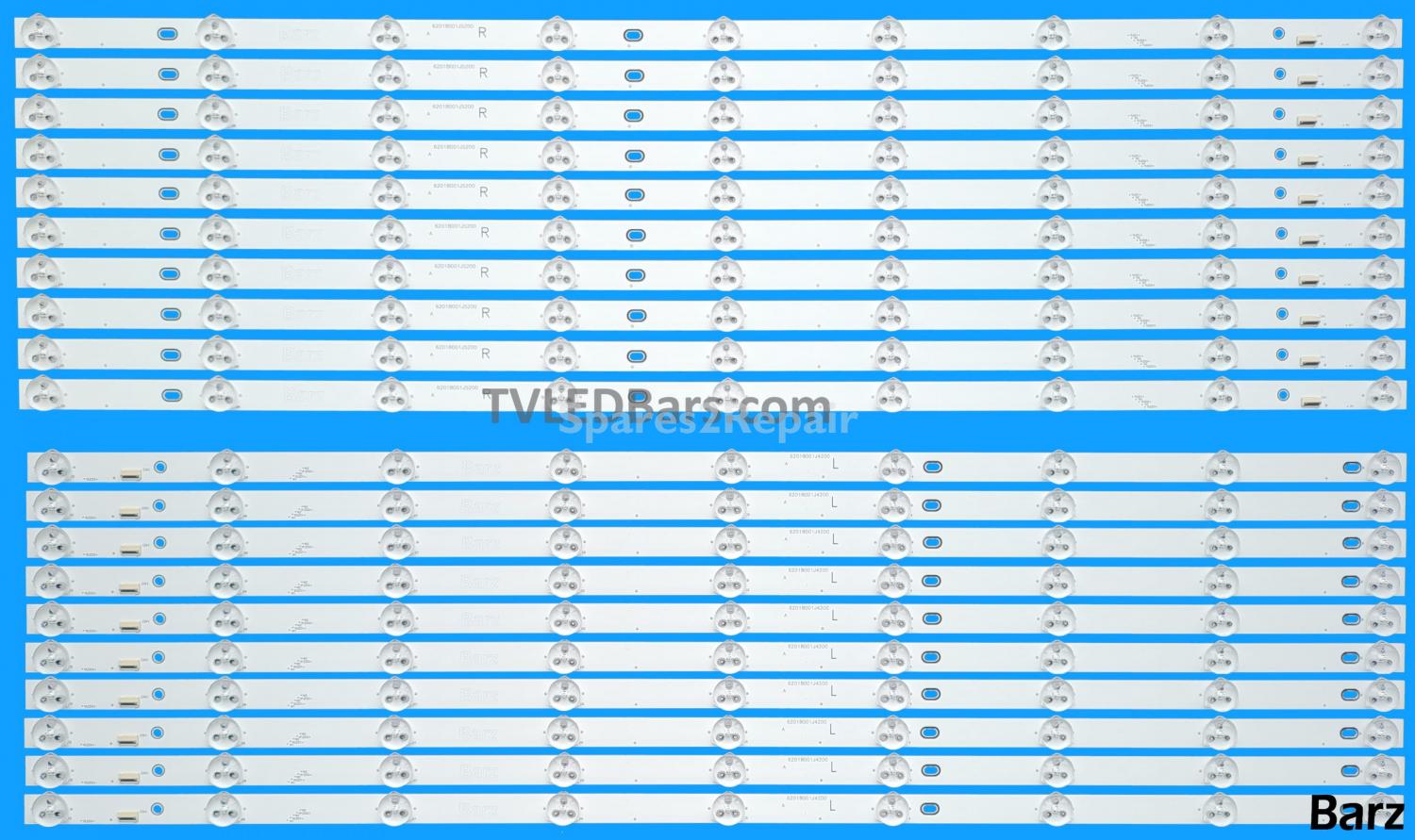 Barz LED Backlight Array Panasonic TX-65CX700B TX-65CX802B TX-65DX750 65" TZLP838XMVE TZLP742HBVB TZLP742WEVE TZLP742AXVU L5EDDYY00782 20pcs