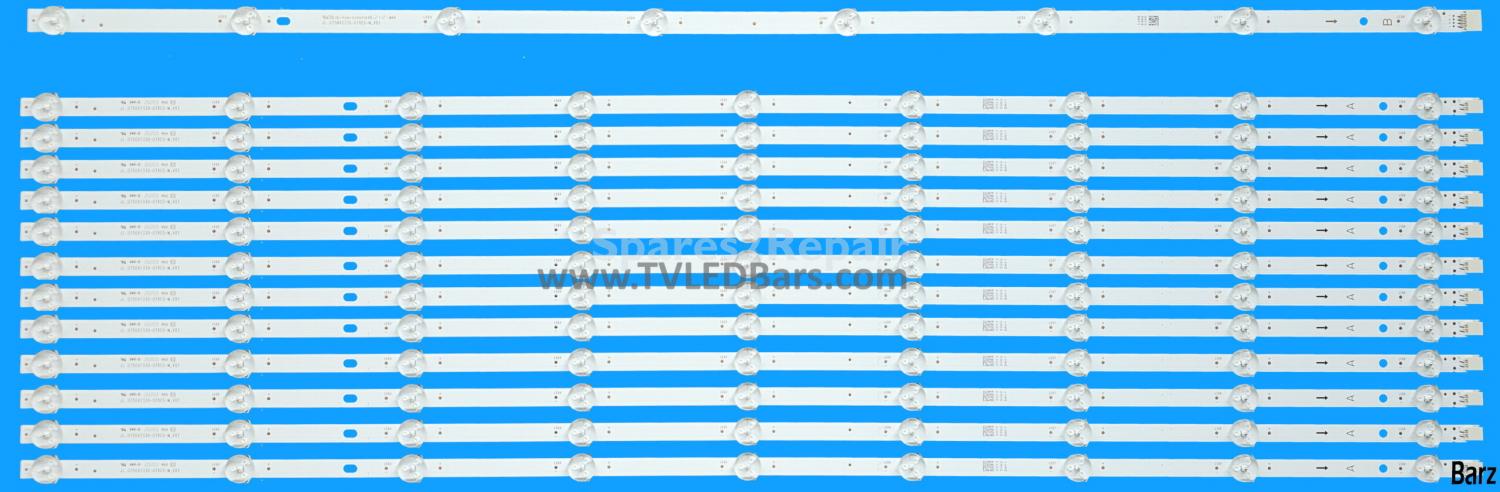 Barz LED Backlight Array Vestel 75" VES750QNTL-2W-U11 VES750QNTB-2W-U11 VES750QNTA-2W-U12 JL.D75042330-078CS+ JL.D75091330-078AS-M 13pcs