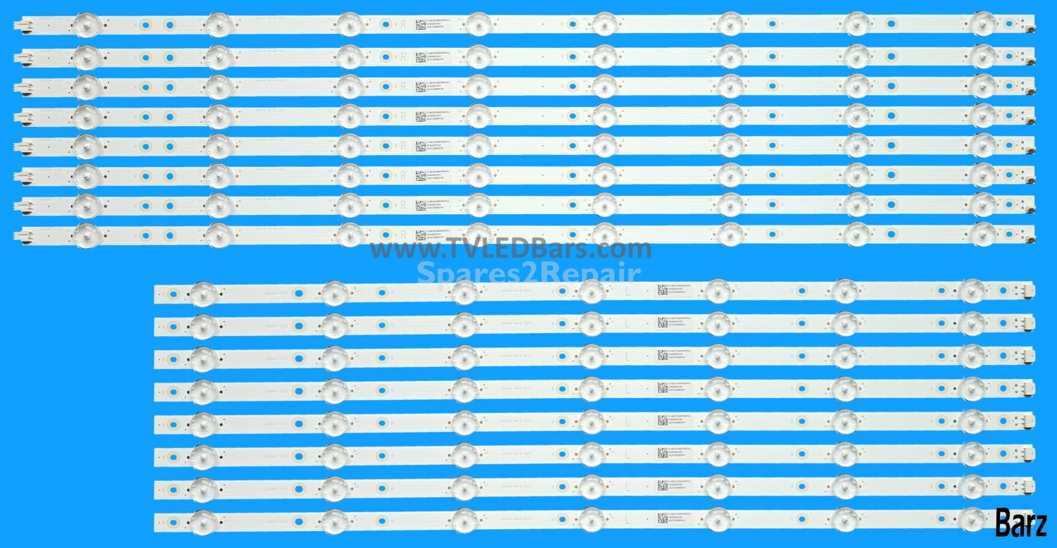 Philips LED Backlight Array Philips 996592001099 58PUS6704/12 58PUS6754/12 58PUS7304/12 58PUS9005/12 58" TPT580B5-U2T01D REV. S01D S01B TPT580WR-U3T01.D LB58004 V0_00 + V1_00 16pcs