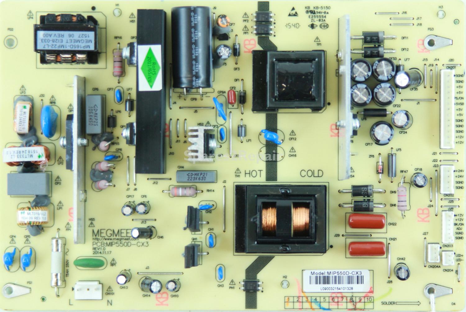 Bauhn B48-63UHDF - Power Supply - MIP550D-CX3 - REV:1.0