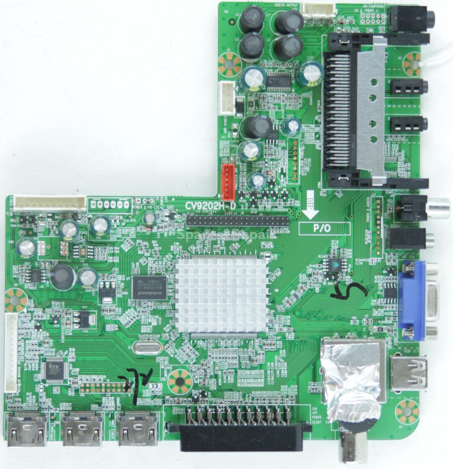 Bush C32Z18DVB-LED - Main AV - CV9202H-D -10 120721c - SMT121275-1022