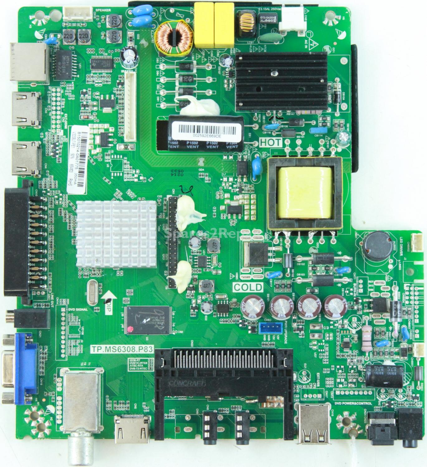 Bush LE-32GKA - Main Board - B15010214 - TP.MS6308.P83 - 34013015 - V320BJ7-PE1