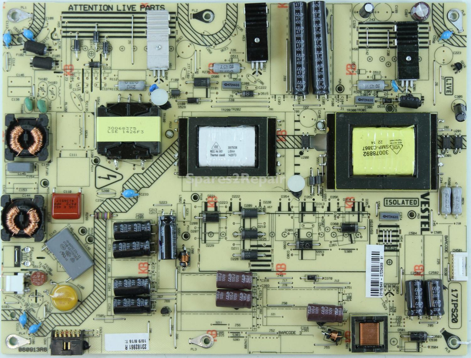 Finlux 55FME242S-T - PSU - 23182849 - 17IPS20 - 060913 R6