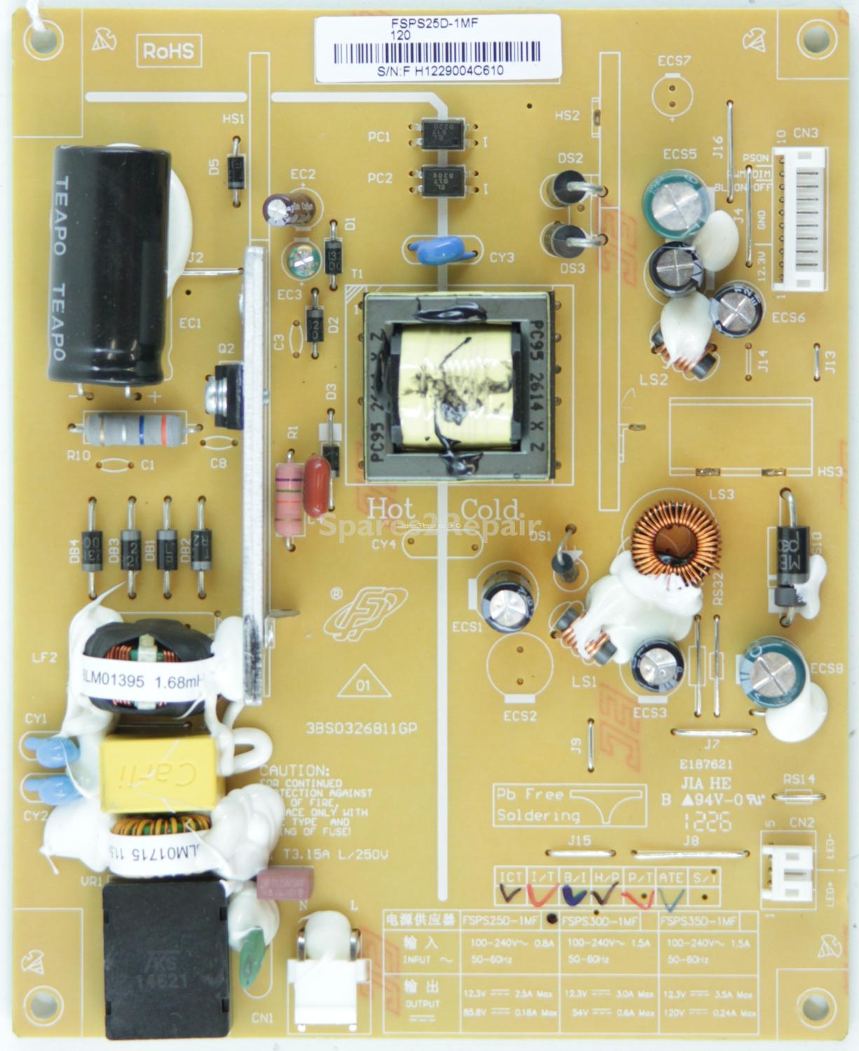 Goodmans GVLEDHD40 - Power Supply - FSPS25D-1MF 120 - 3BS0326811GP