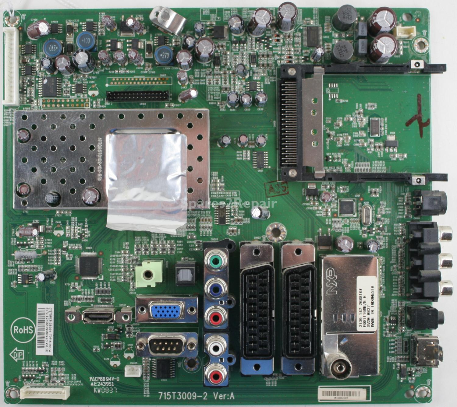 Hitachi 32LD4550U - Main AV - 715T3009-2 - Ver:A - TQ8CB 2B004 - V53-102