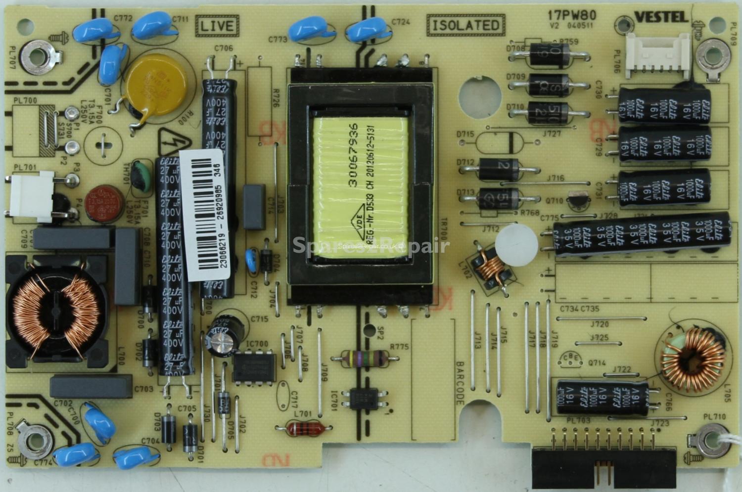 Hitachi L24DG07U - PSU - 23066219 - 17PW80 V2 - 040511