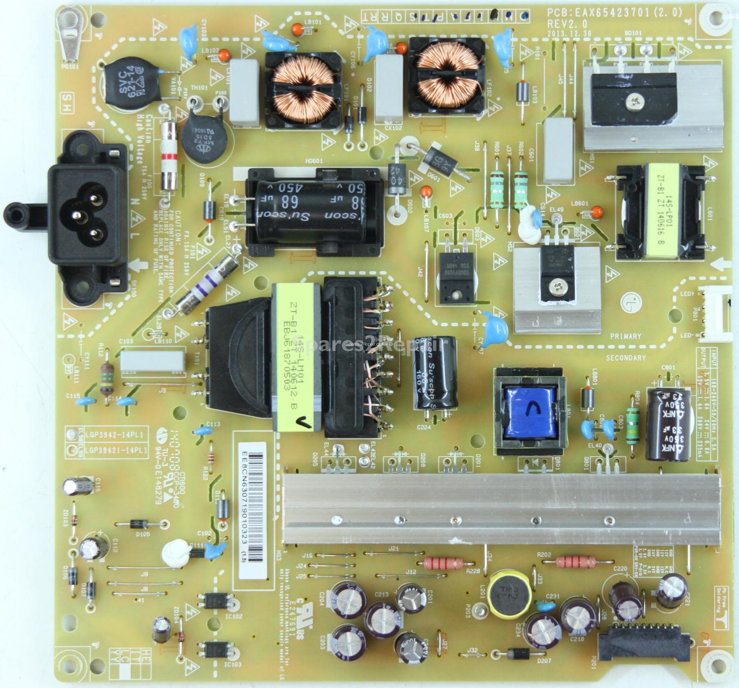 LG 42LY330C - PSU - EAX65423701 (2.0) - REV2.0 - LGP3242-14PL1