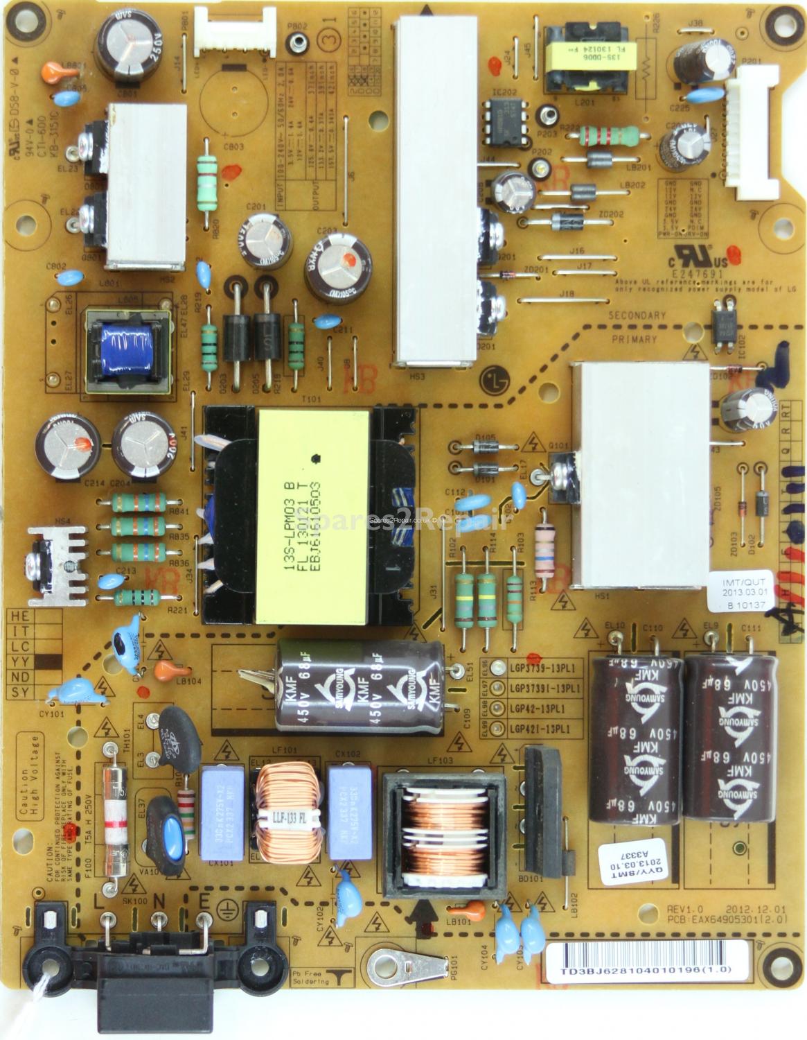 LG 39LN540V - PSU - EAX64905301(2.0) - REV1.0 - LGP3739-13PL1