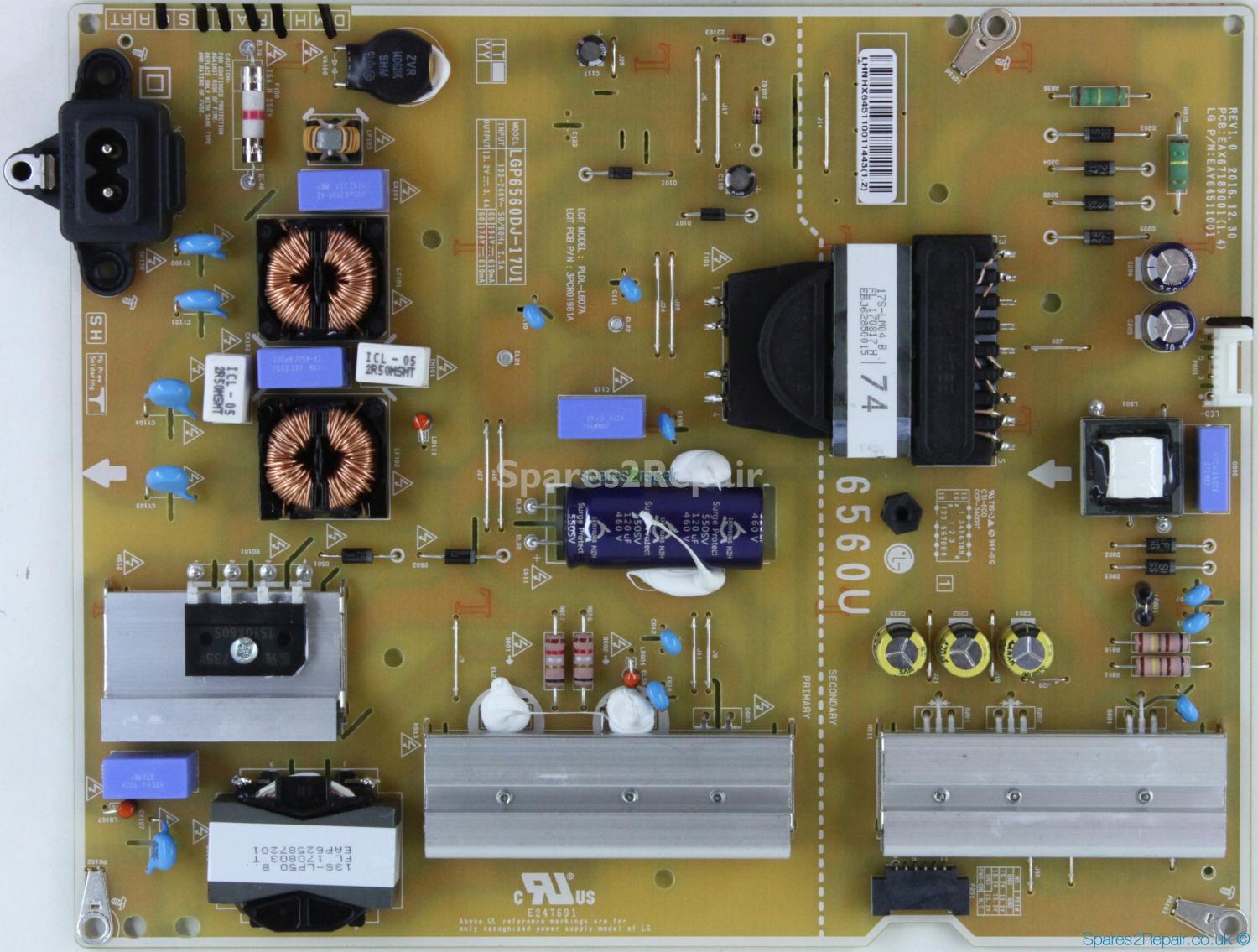 LG 65UJ630V - Power Supply - EAY64511001 - EAX67189001 (1.4) - REV1.0 - LGP6560DJ-17U1