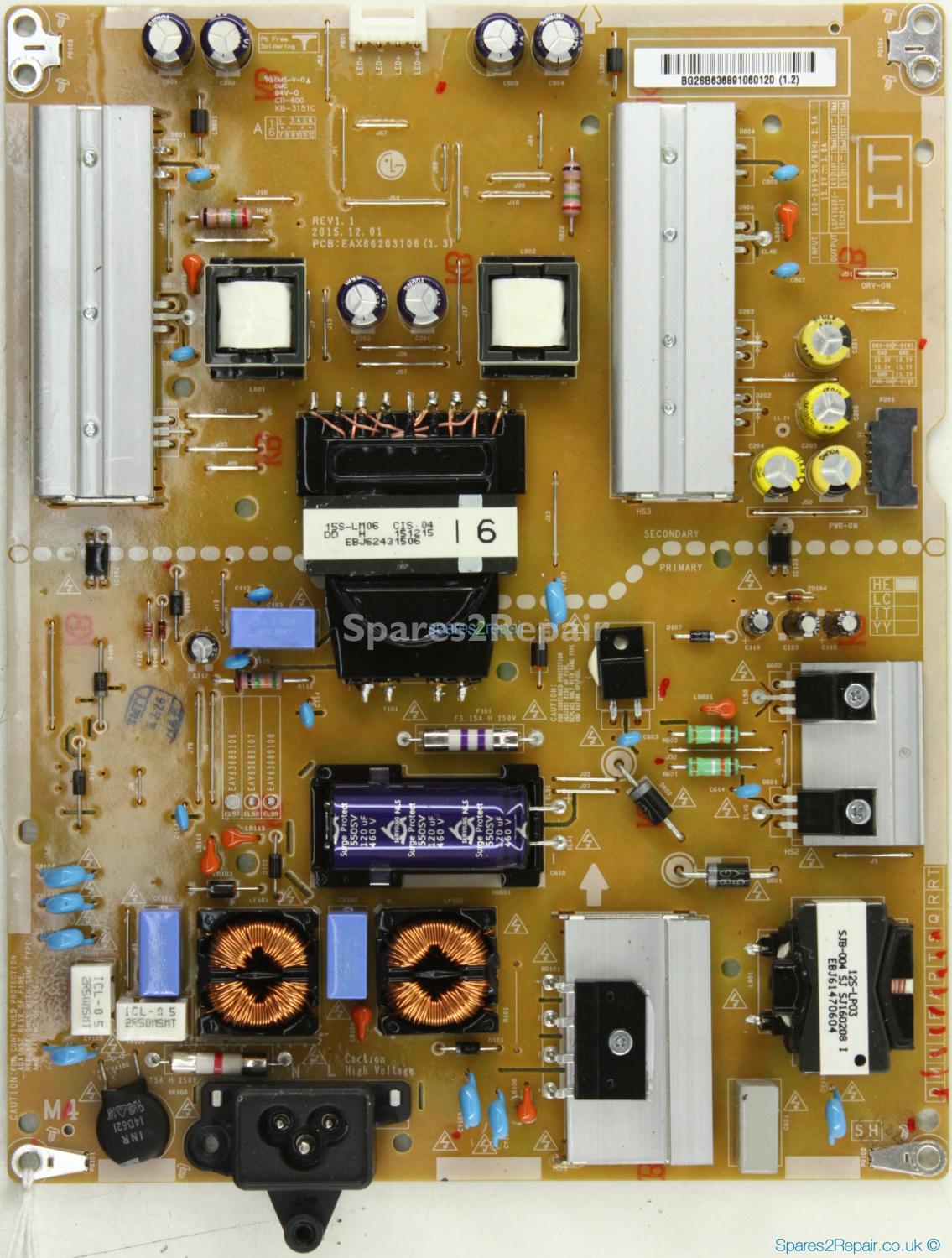 LG 55SE3KB - Power Supply - EAY63689106 - EAX66203106(1.3) - REV1.1