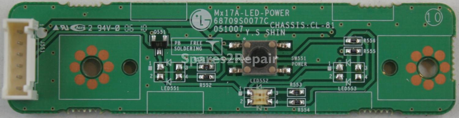 LG M1717A-BZ - Power Button - Mx17A-LED-POWER - 68709S0077C - 051007