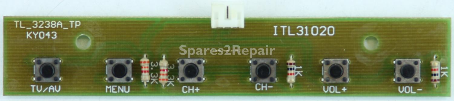 Onn TL2638TP - Buttons - TL_3238A_TP - KY043 - ITL31020