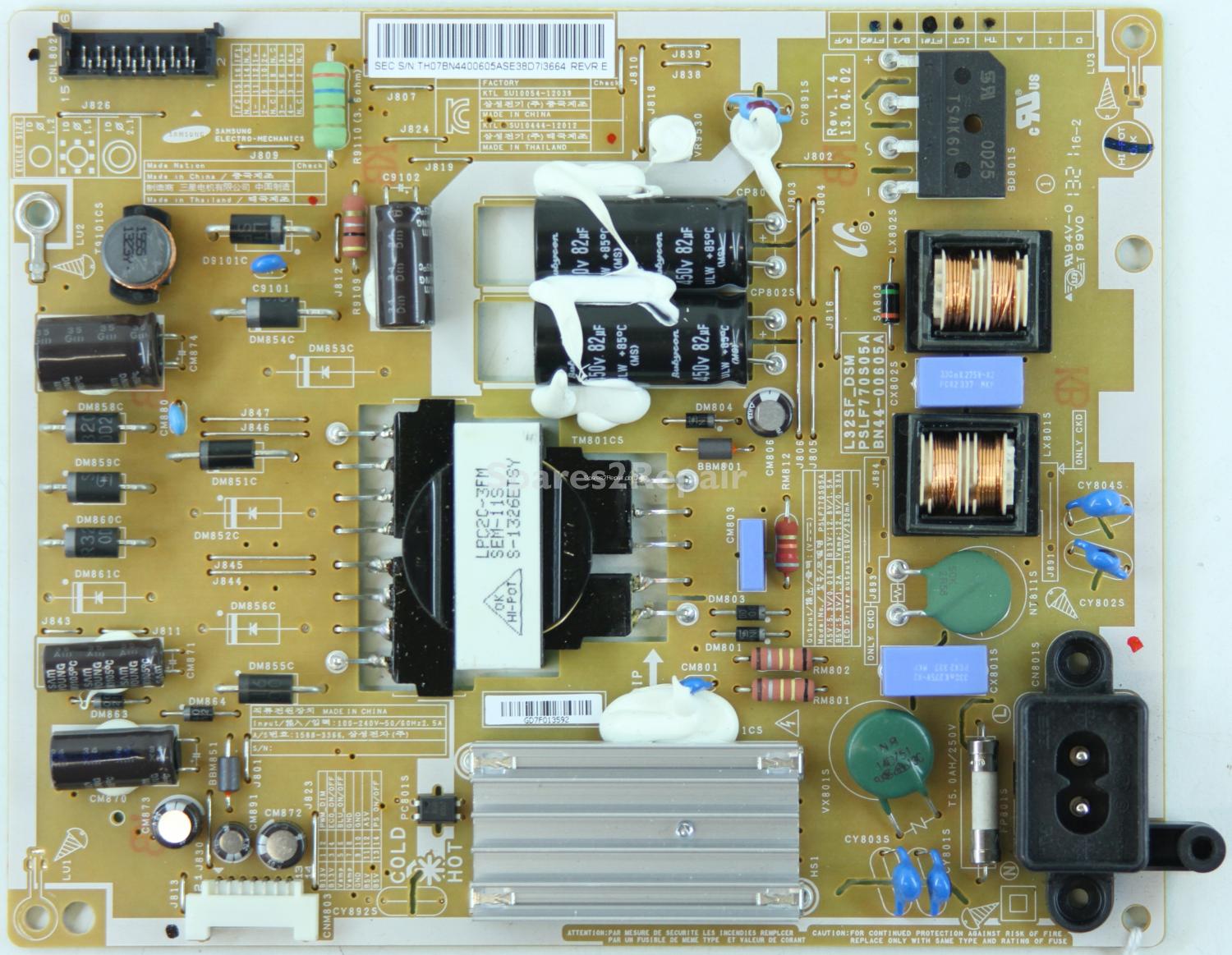 Samsung UE32F5500AK - PSU - BN44-00605A - PSLF770S05A - REV.1.4 - L32SF_DSM