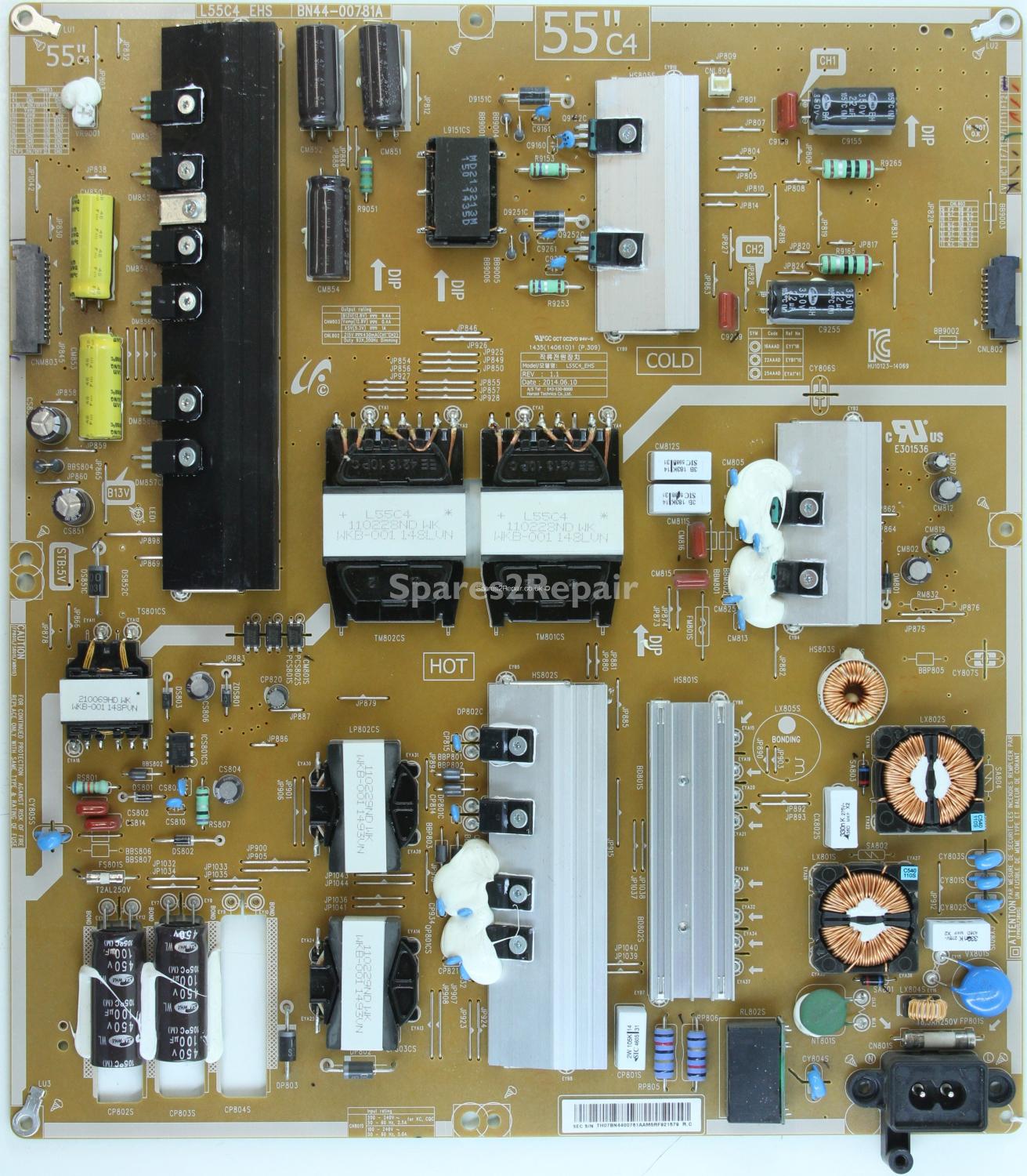 Samsung UE55HU7200U - PSU - BN44-00781A - REV:1.1 - L55C4_EHS - HU10123-14069