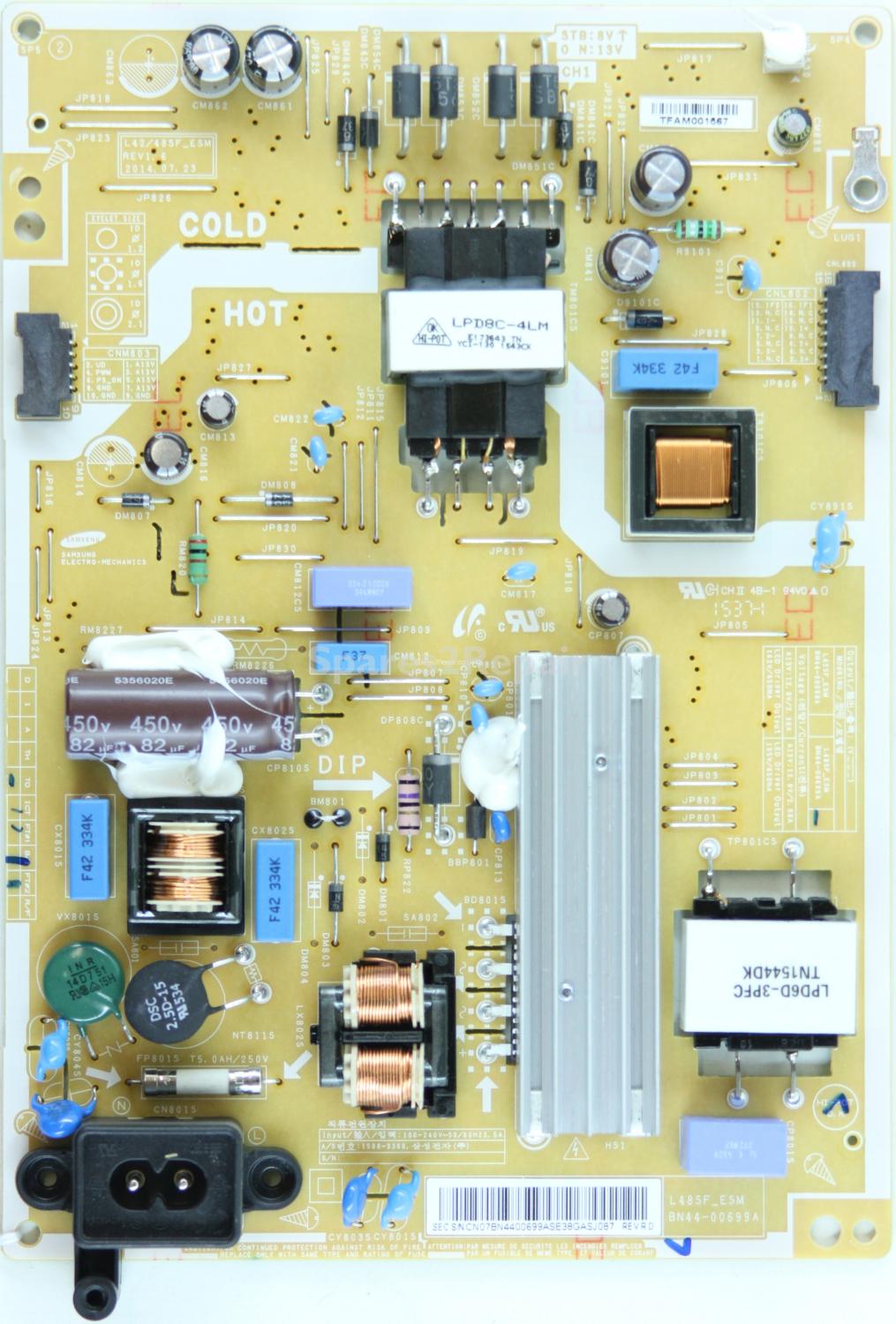 Samsung UE48J5100 - Power Supply - BN44-00699A - REV 1.6 - L42/48SF_ESM