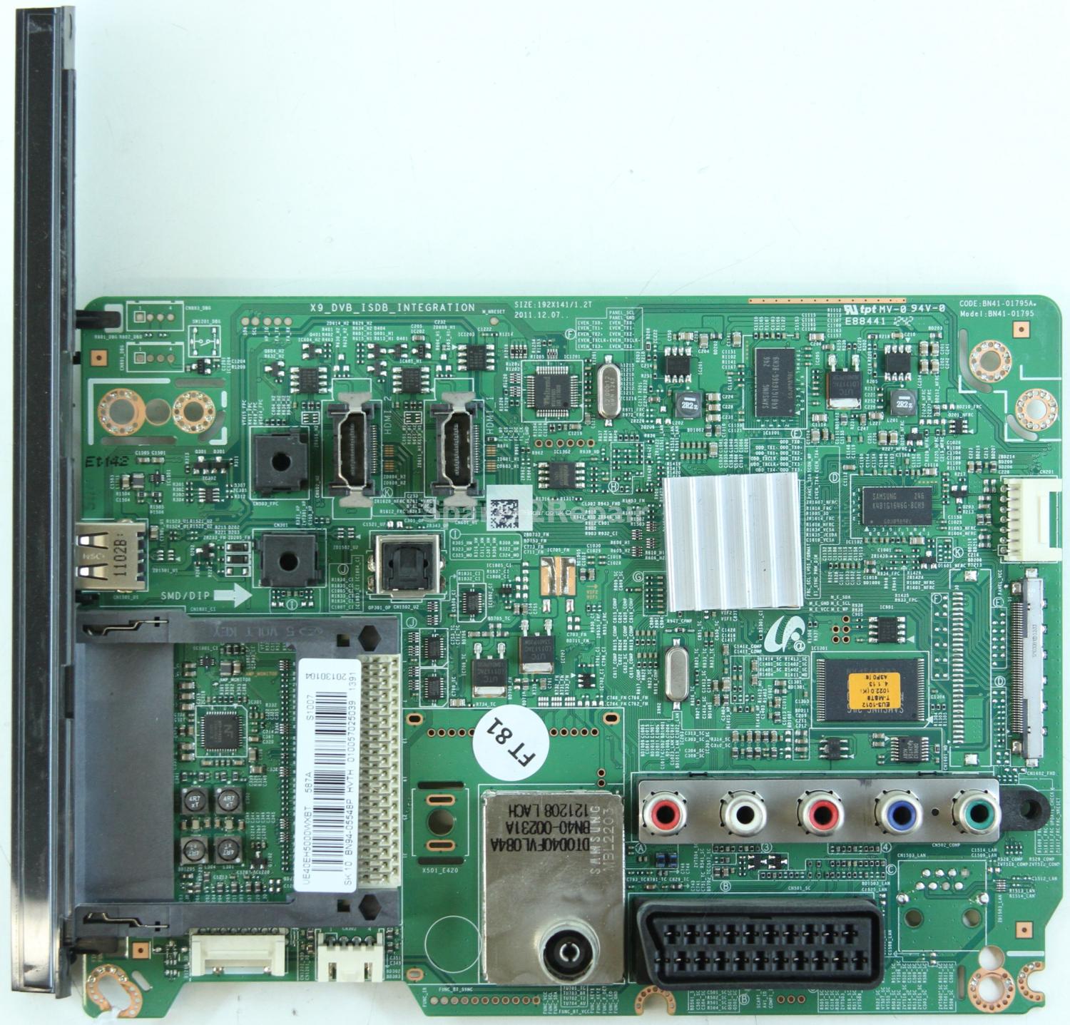 Samsung UE40EH5000W - Main AV - BN94-05548P - BN41-01795A - X9_DVB_ISDB_INTEGRATION