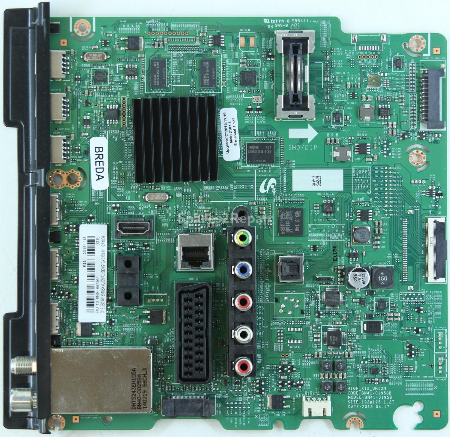 Samsung UE40F65005B - Main AV - BN94-06736F - BN41-01958B - HIGH_X12_UNION