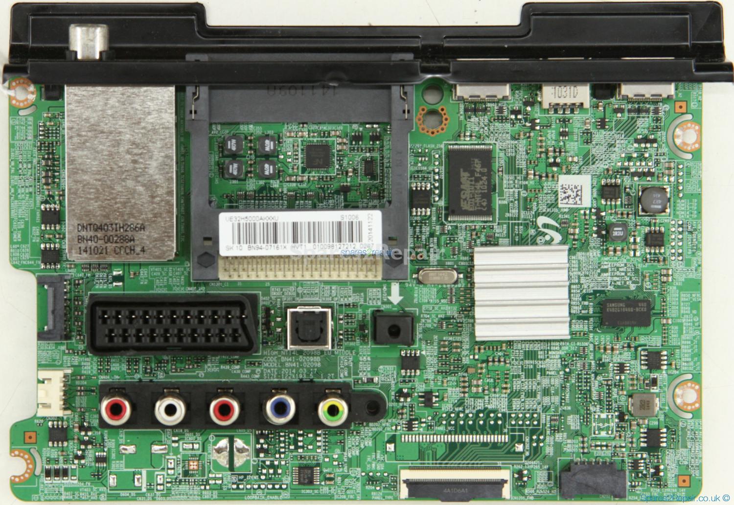 Samsung UE32H5000AKXXU - Main AV - BN94-07161X - BN41-02098B - HIGH_NT14L_2098B_EU_MIDDLE