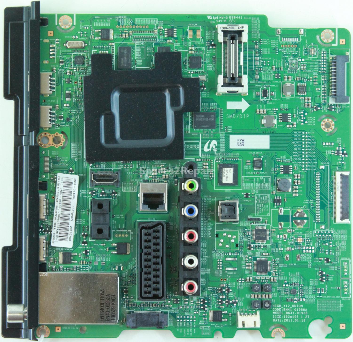 Samsung UE40F5300AKXXU - Main AV - BN94-06485U - BN41-01958A - HIGH_X12_UNION