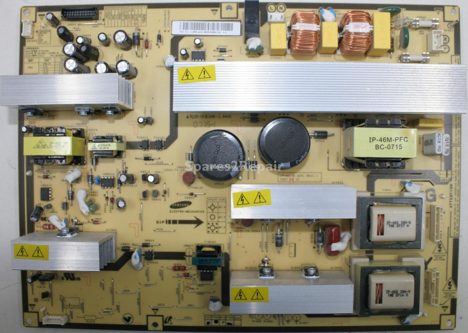 Samsung LE46M86BD - PSU - BN44-00166B - IP-46STD CCFL REV1.1 - IP-301135A - KTL SU10054-6016