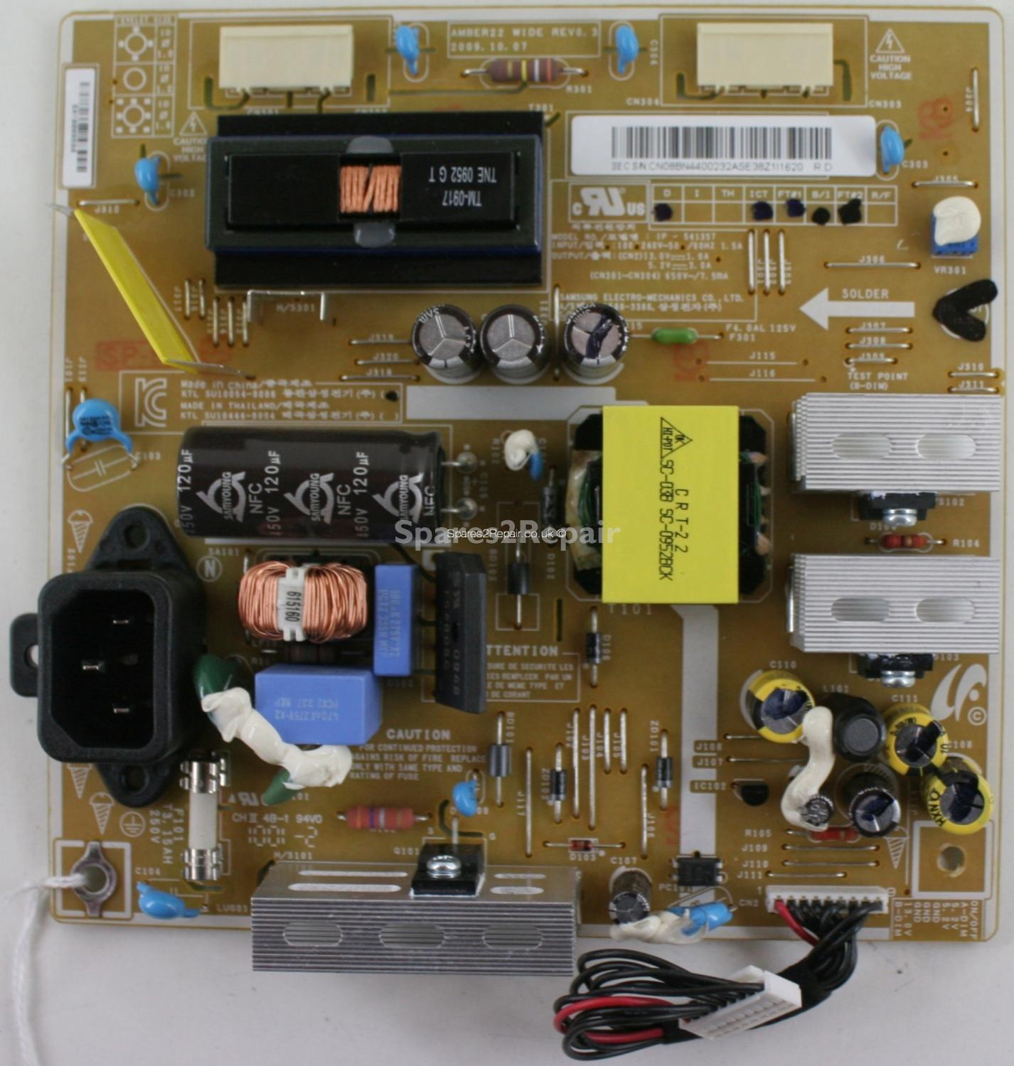 Samsung LE22B450C4W - Power Inverter - BN44-00232A - REV 0.2 - AMBER22 WIDE - IP-54135T
