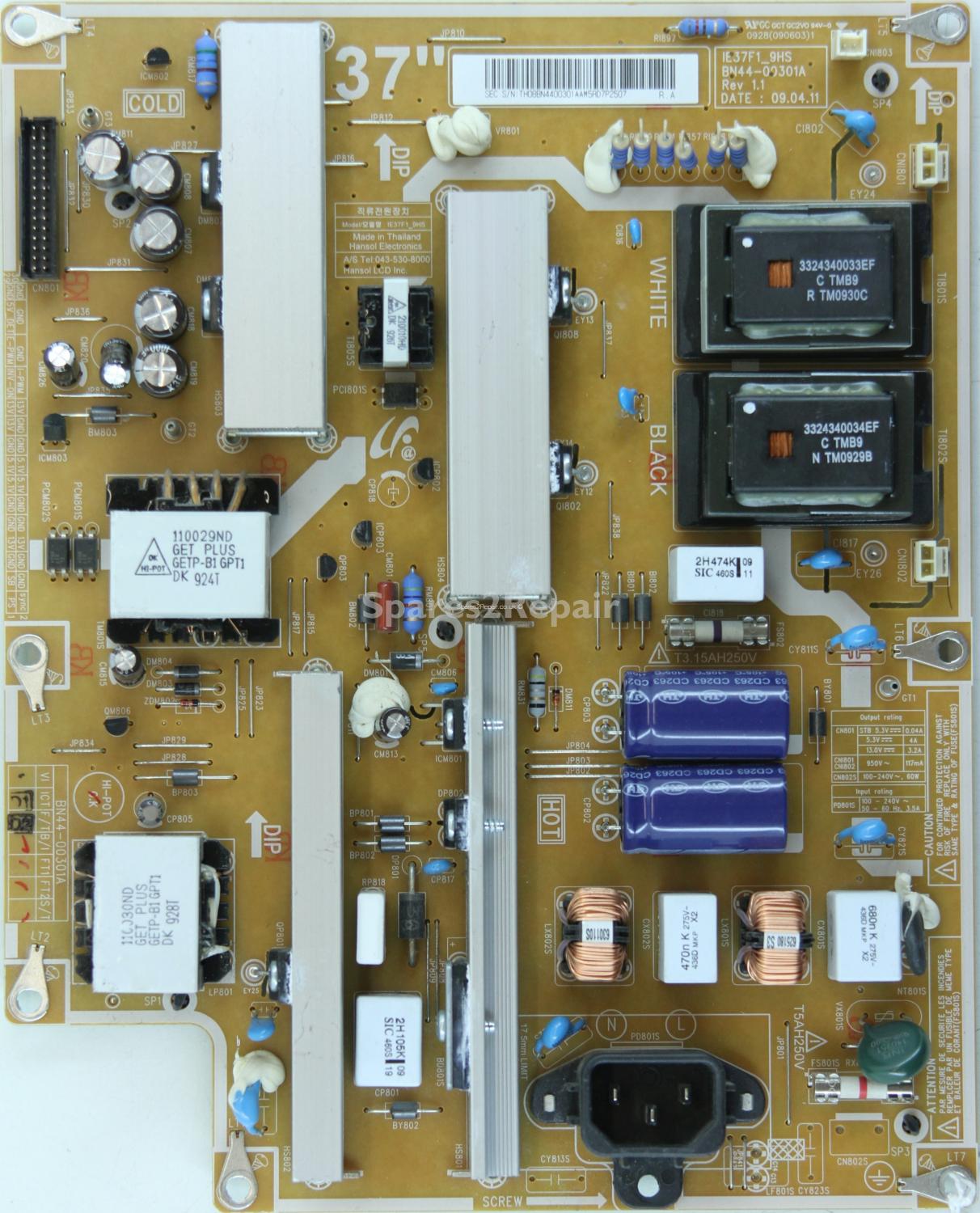 Samsung LE37B554M2W - PSU - BN44-00301A - Rev 1.1 - IE37F1_9HS